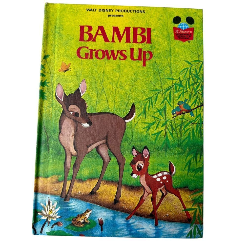 Vintage Bambi‎ Grows Up by Walt Disney Productions Hardcover Book 1979
